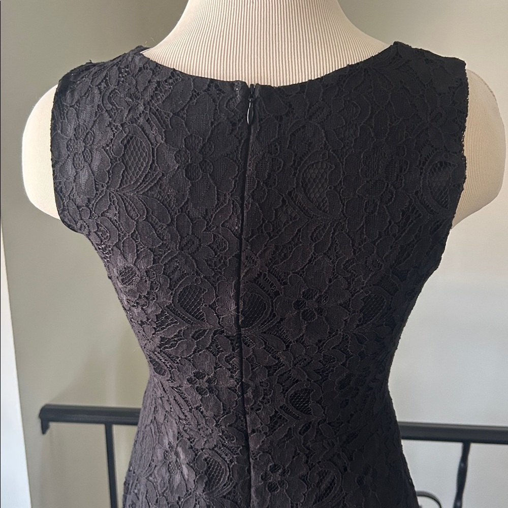 Vintage Y2K 2000s black lace cocktail sleeveless mini dress goth, whimsygoth 🦇 - Picture 6 of 7